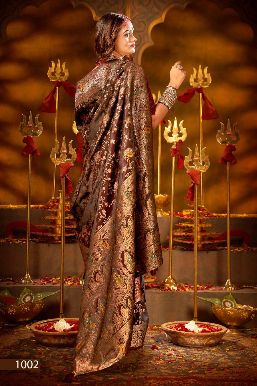 Saroj shrinidhi satin saroski vol.1 Satin silk saree in surat with price wholesale