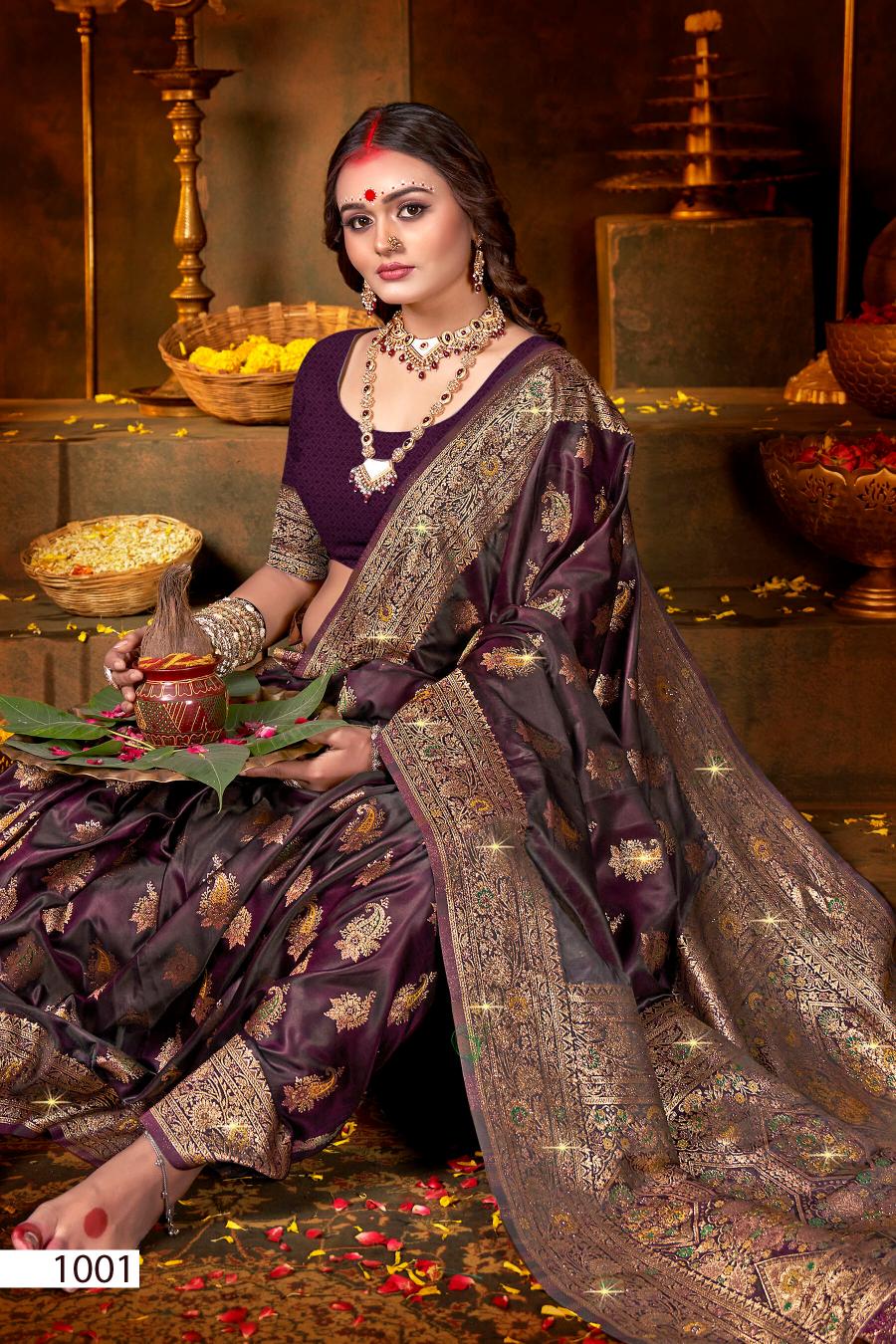 Saroj shrinidhi satin saroski vol.2 Satin silk saree in surat with price wholesale