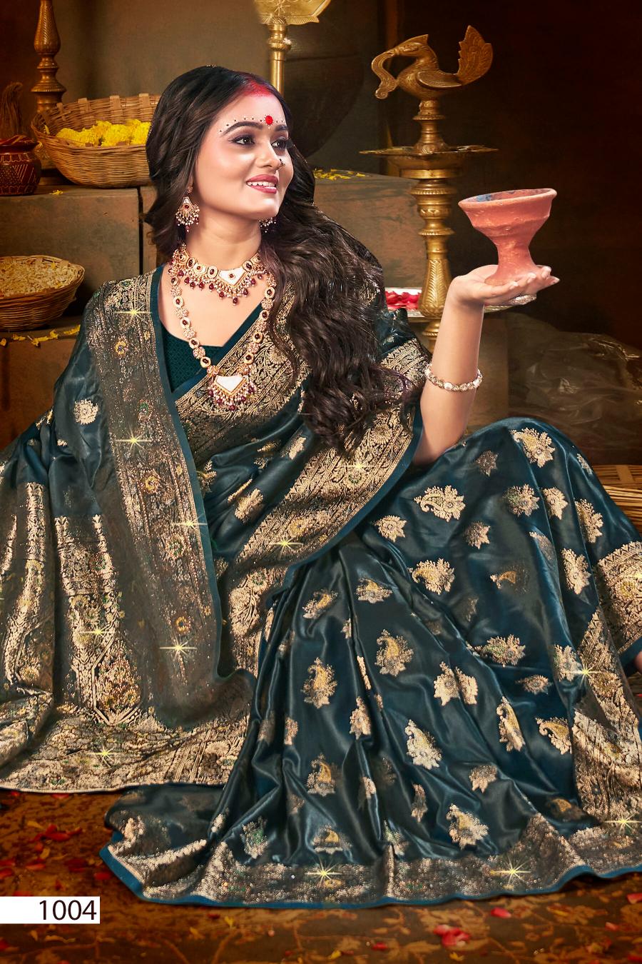 Saroj shrinidhi satin saroski vol.2 Satin silk saree in surat with price wholesale