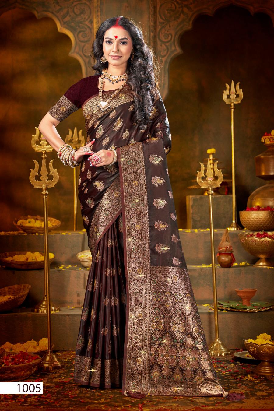 Saroj shrinidhi satin saroski vol.2 Satin silk saree in surat with price wholesale