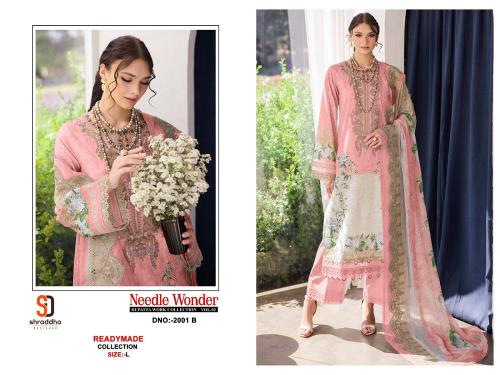 Sharaddha Needle Wonder Vol 2 D 2001 & 2002 catalog Ready Made pakistani suits in wholesale price 