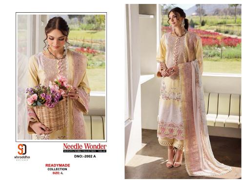 Sharaddha Needle Wonder Vol 2 D 2001 & 2002 catalog Ready Made pakistani suits in wholesale price 