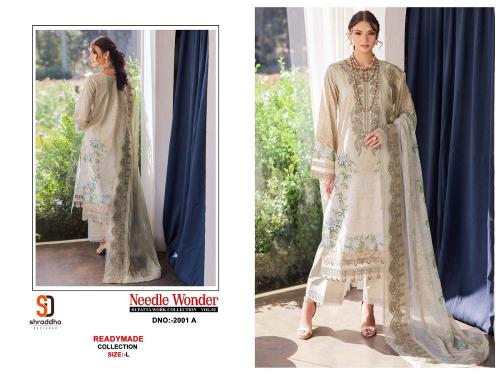 Sharaddha Needle Wonder Vol 2 D 2001 & 2002 catalog Ready Made pakistani suits in wholesale price 