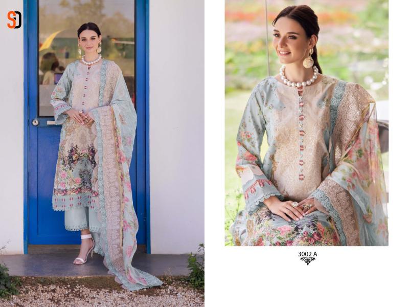 Shraddha Needle Wonder vol 3 d 3001 to 3003 AB catalog Chiffon Duppatta pakistani salwar suit wholesale