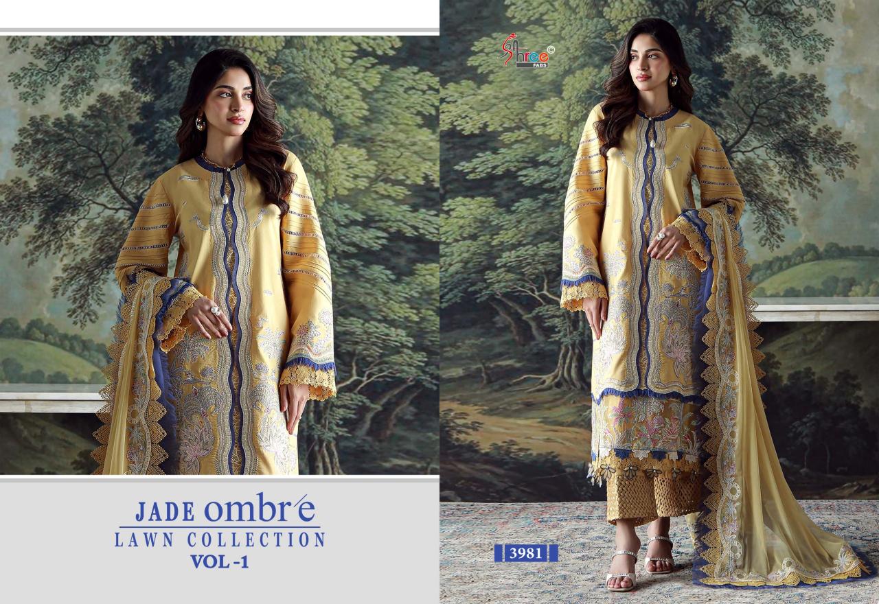 Shree Fabs Jade Ombre Lawn Collection Vol 1 catalog pakistani suits wholesalers in kolkata