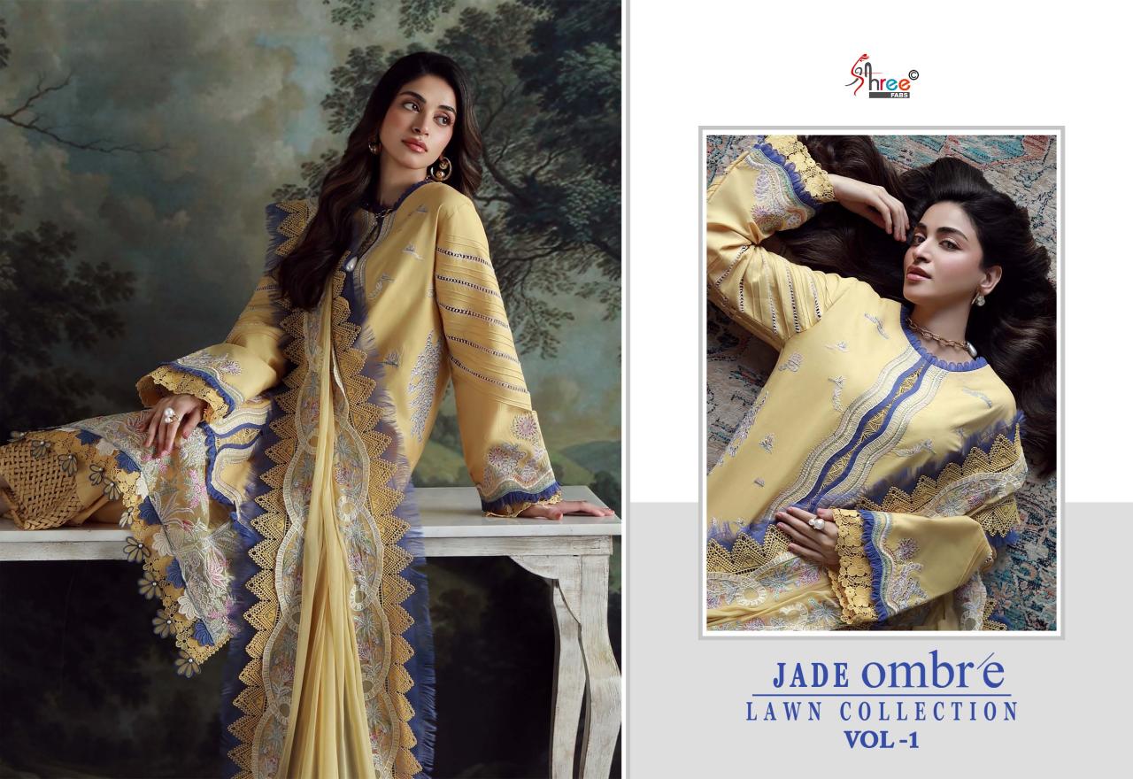 Shree Fabs Jade Ombre Lawn Collection Vol 1 catalog pakistani suits wholesalers in kolkata