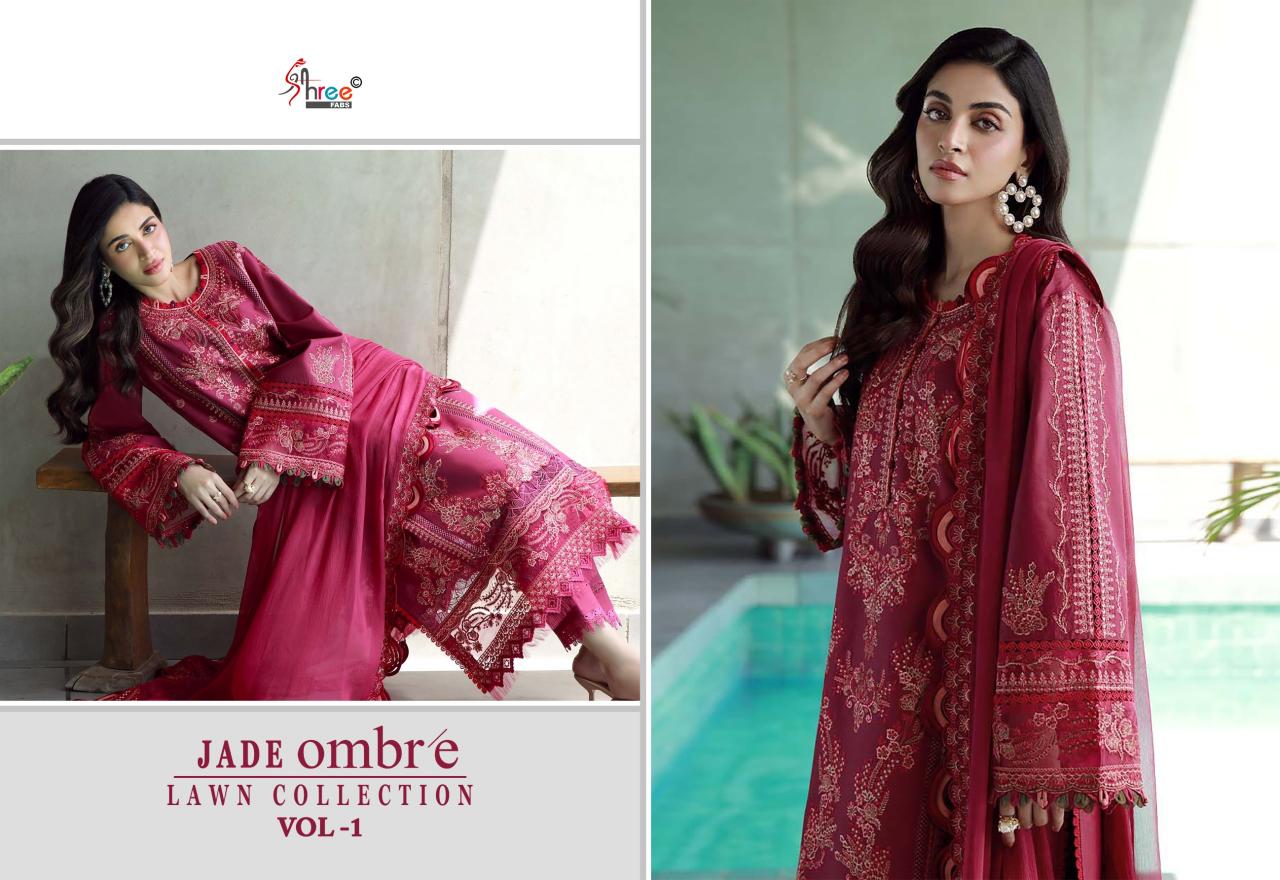 Shree Fabs Jade Ombre Lawn Collection Vol 1 catalog pakistani suits wholesalers in kolkata