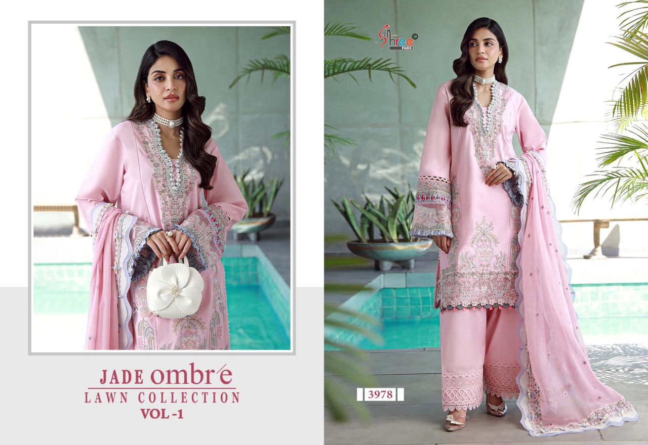 Shree Fabs Jade Ombre Lawn Collection Vol 1 catalog pakistani suits wholesalers in kolkata