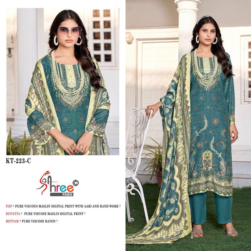 Shree Fabs KT 223 catalog pakistani suits wholesale dealers in delhi