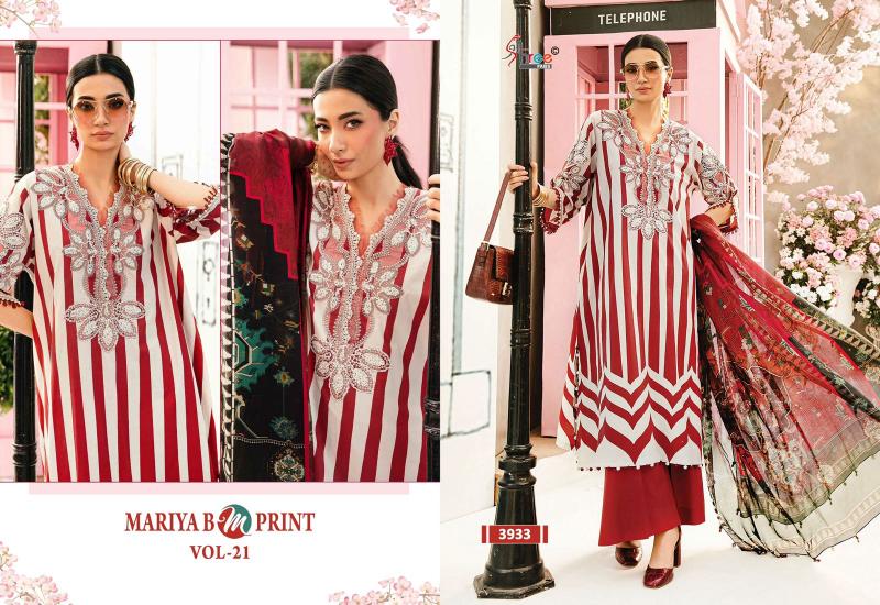 Shree Fabs Mariya B M Print Vol 21 catalog Cotton Dupatta pakistani suits wholesale surat