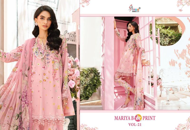 Shree Fabs Mariya B M Print Vol 21 catalog Cotton Dupatta pakistani suits wholesale surat