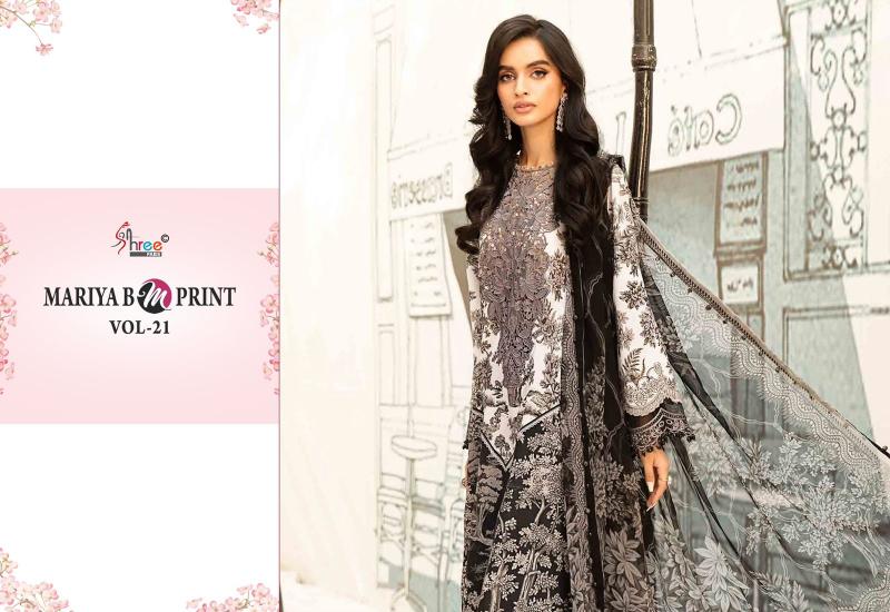 Shree Fabs Mariya B M Print Vol 21 catalog Cotton Dupatta pakistani suits wholesale surat