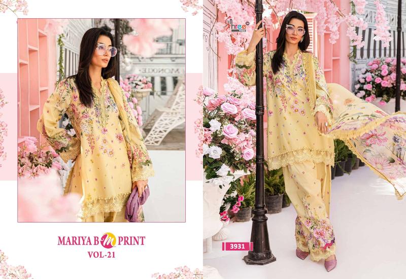 Shree Fabs Mariya B M Print Vol 21 catalog Cotton Dupatta pakistani suits wholesale surat