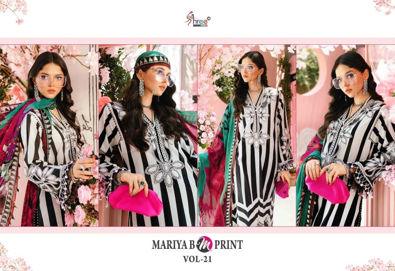 Shree Fabs Mariya B M Print Vol 21 catalog Cotton Dupatta pakistani suits wholesale surat