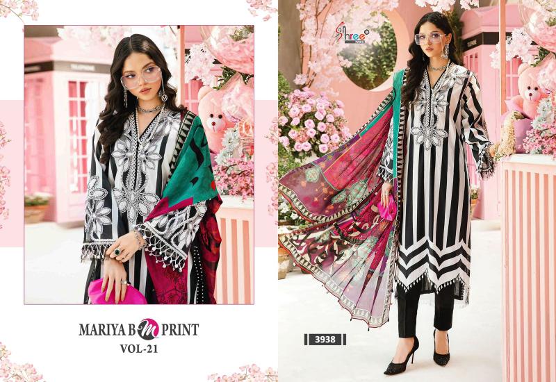 Shree Fabs Mariya B M Print Vol 21 catalog Cotton Dupatta pakistani suits wholesale surat