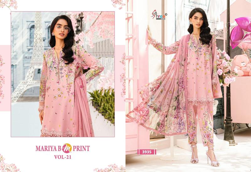 Shree Fabs Mariya B M Print Vol 21 catalog Cotton Dupatta pakistani suits wholesale surat