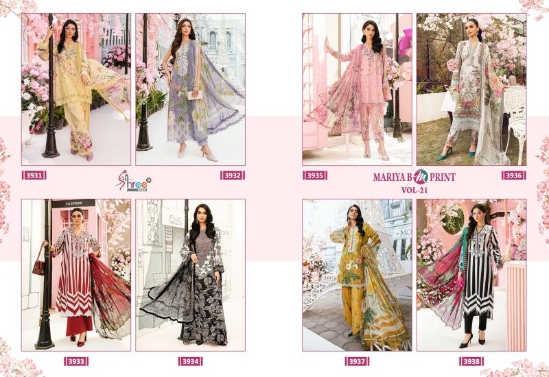 Shree Fabs Mariya B M Print Vol 21 catalog Cotton Dupatta pakistani suits wholesale surat