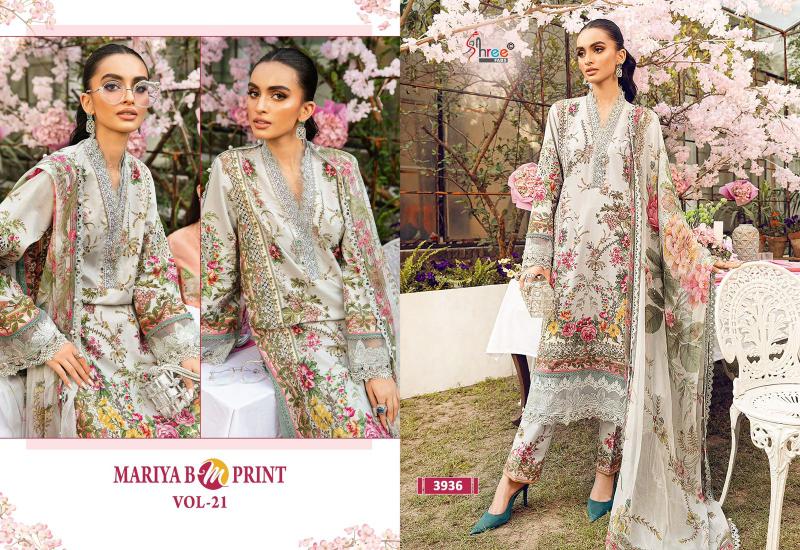 Shree Fabs Mariya B M Print Vol 21 catalog Cotton Dupatta pakistani suits wholesale surat