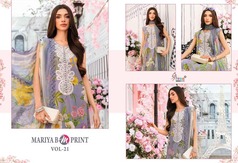 Shree Fabs Mariya B M Print Vol 21 catalog Cotton Dupatta pakistani suits wholesale surat
