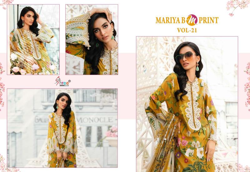 Shree Fabs Mariya B M Print Vol 21 catalog Cotton Dupatta pakistani suits wholesale surat