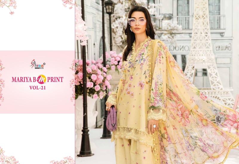 Shree Fabs Mariya B M Print Vol 21 catalog Cotton Dupatta pakistani suits wholesale surat