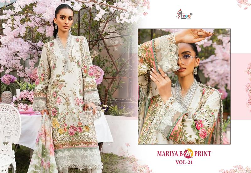 Shree Fabs Mariya B M Print Vol 21 catalog Cotton Dupatta pakistani suits wholesale surat