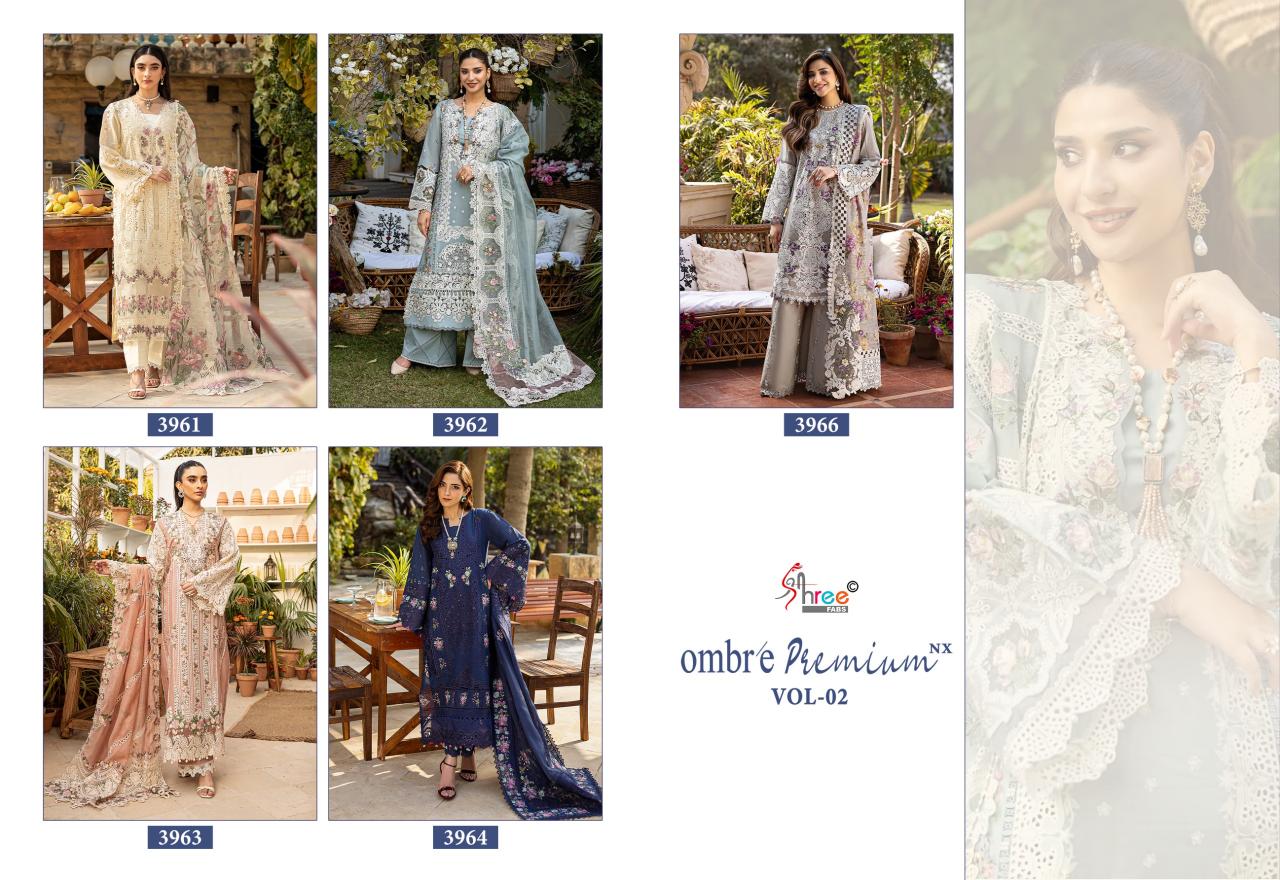 Shree Fabs Ombre Premium vol 2 Nx catalog pakistani suits wholesale in pakistan