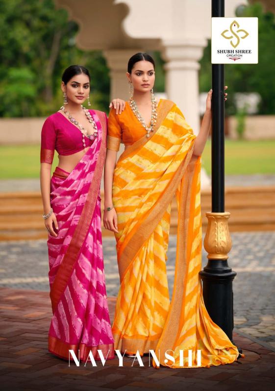Shubh Shree Navyanshi Catalog famous shops for surat saree