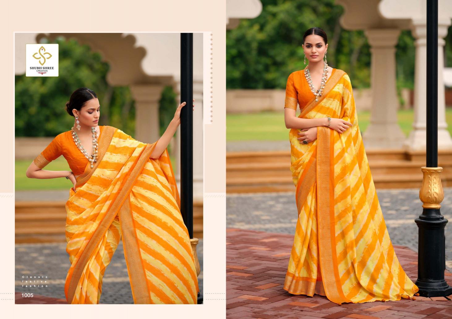 Shubh Shree Navyanshi Catalog famous shops for surat saree