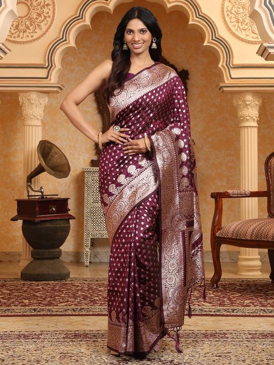 SHUBHARAMBH by Astita fancy designer BANARASI SILK fabric saree wholesale with Fancy latkan 