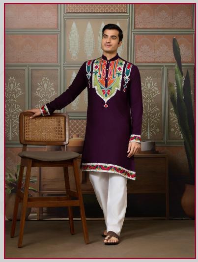 Shubhvastra Rajwadi Raas vol 4 catalog brand quality designer mens kurti wholesaler