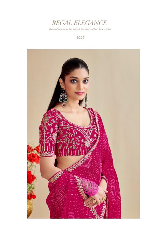 Stavan Bandhniya catalog saree embroidery designs in surat