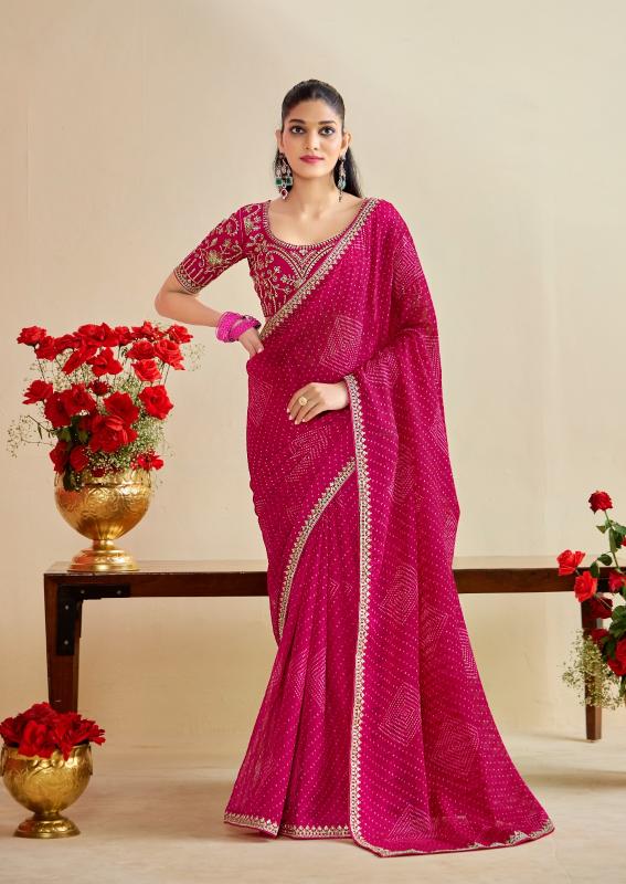 Stavan Bandhniya catalog saree embroidery designs in surat