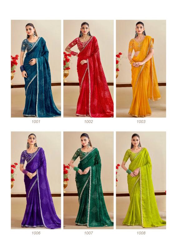 Stavan Bandhniya catalog saree embroidery designs in surat