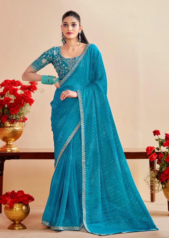 Stavan Bandhniya catalog saree embroidery designs in surat