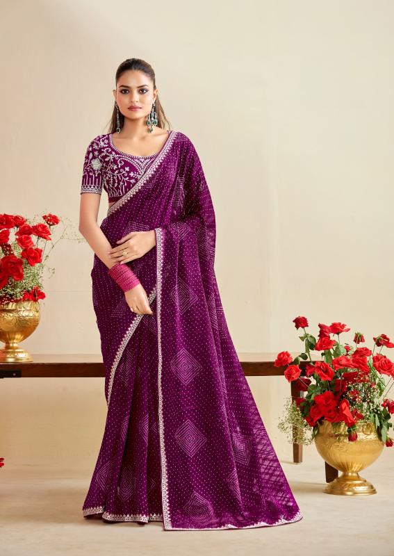 Stavan Bandhniya catalog saree embroidery designs in surat