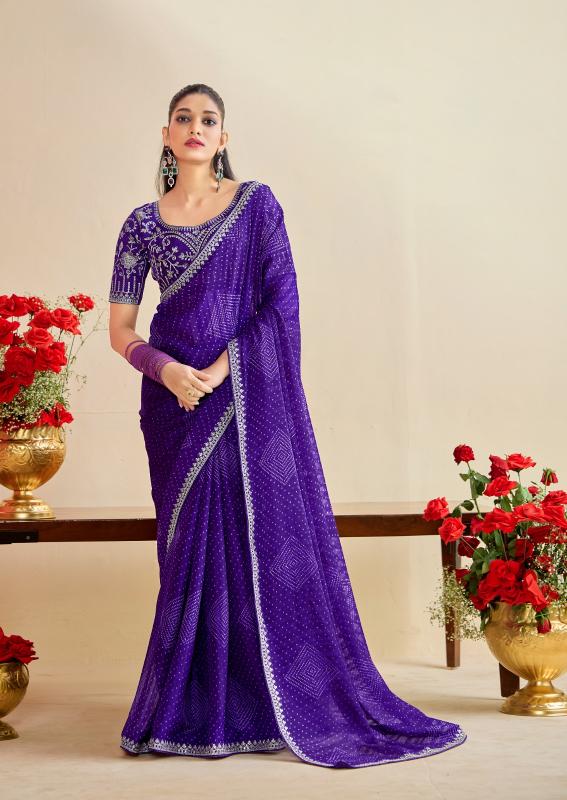 Stavan Bandhniya catalog saree embroidery designs in surat