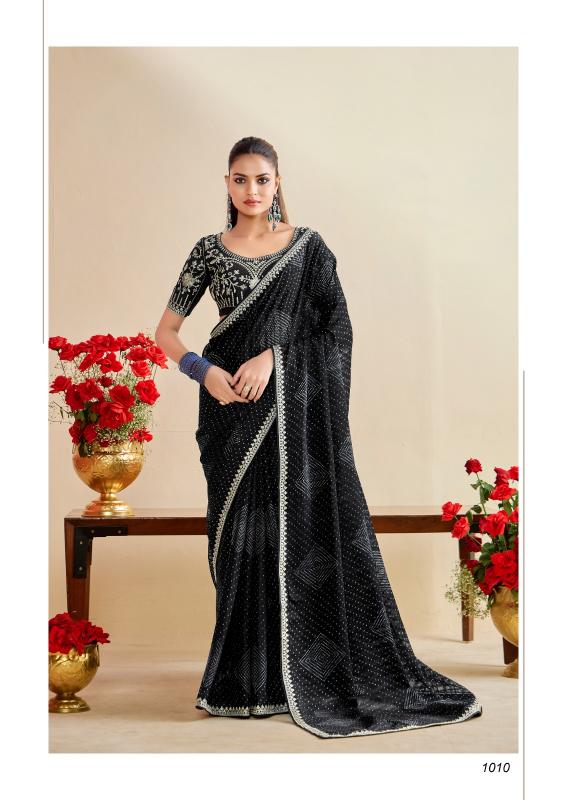 Stavan Bandhniya catalog saree embroidery designs in surat