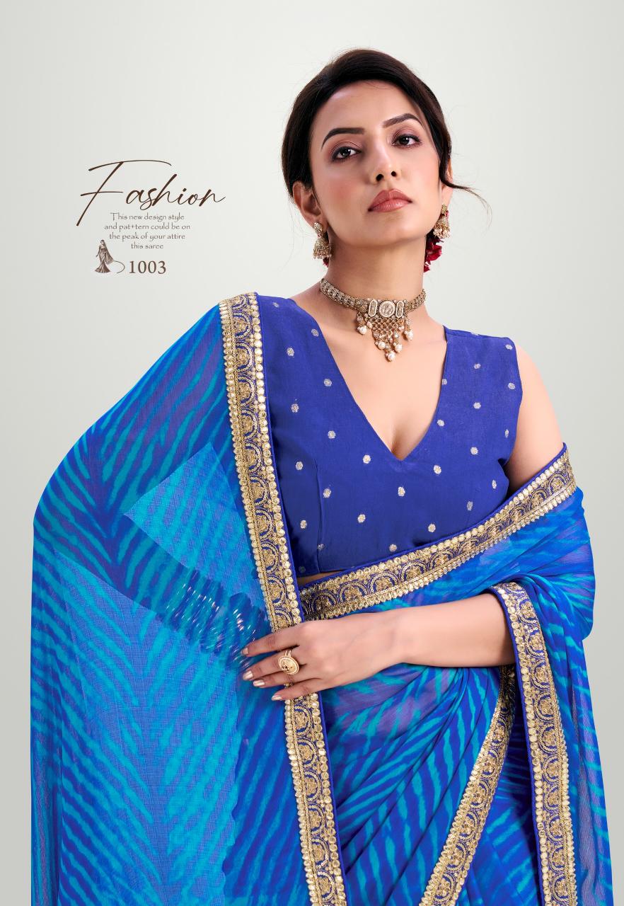 Stavan Rajwadi catalog lehariya designer sarees surat gujarat