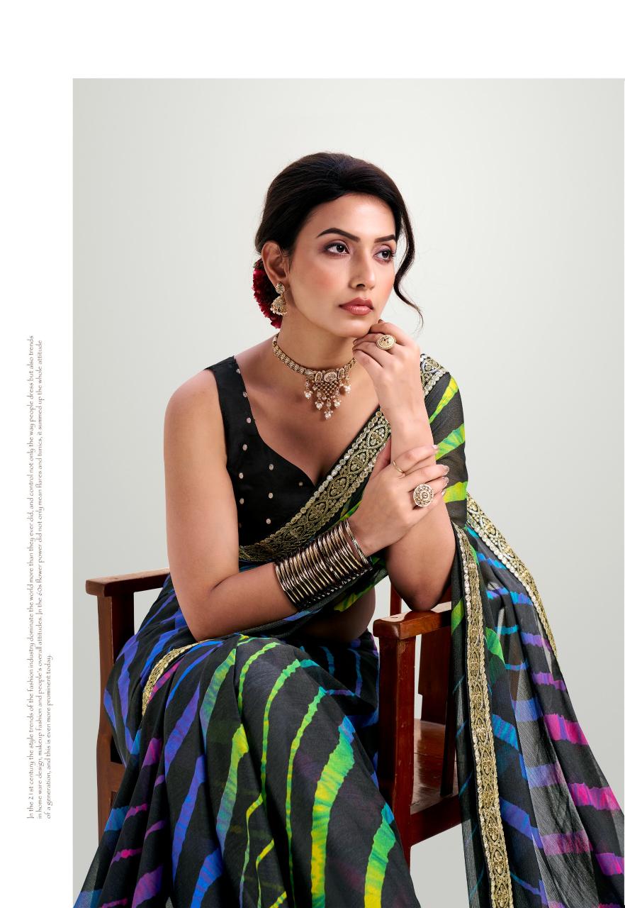 Stavan Rajwadi catalog lehariya designer sarees surat gujarat