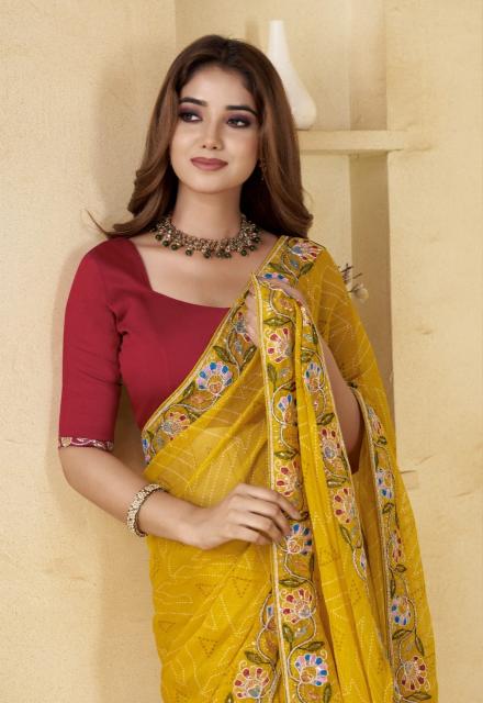 Stavan Tatva catalog printed chiffon sarees surat