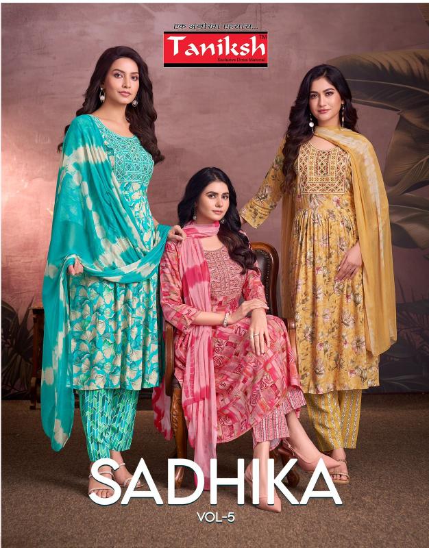 Taniksh Sadhika Vol 5 catalog aari kurtis online india