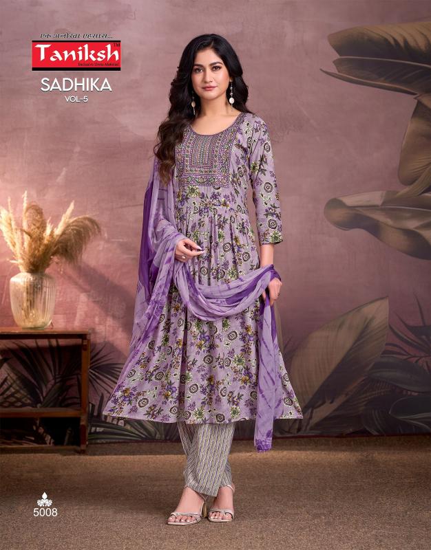 Taniksh Sadhika Vol 5 catalog aari kurtis online india