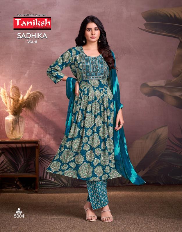 Taniksh Sadhika Vol 5 catalog aari kurtis online india