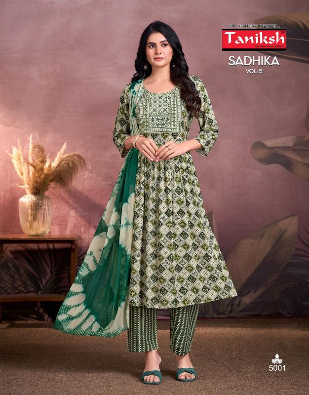 Taniksh Sadhika Vol 5 catalog aari kurtis online india