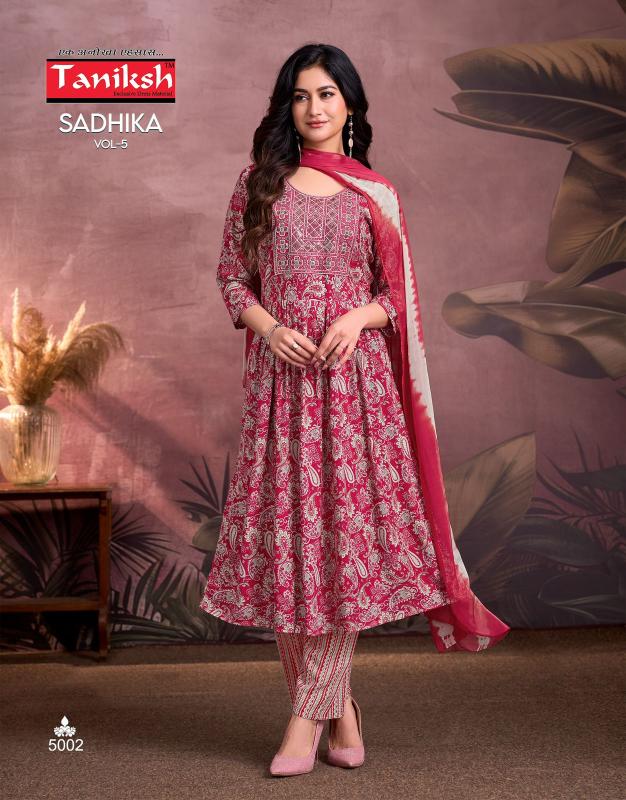 Taniksh Sadhika Vol 5 catalog aari kurtis online india