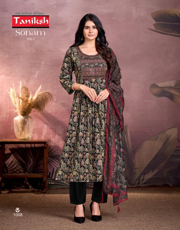 Taniksh Sonam vol 1 catalog anarkali kurtis online india
