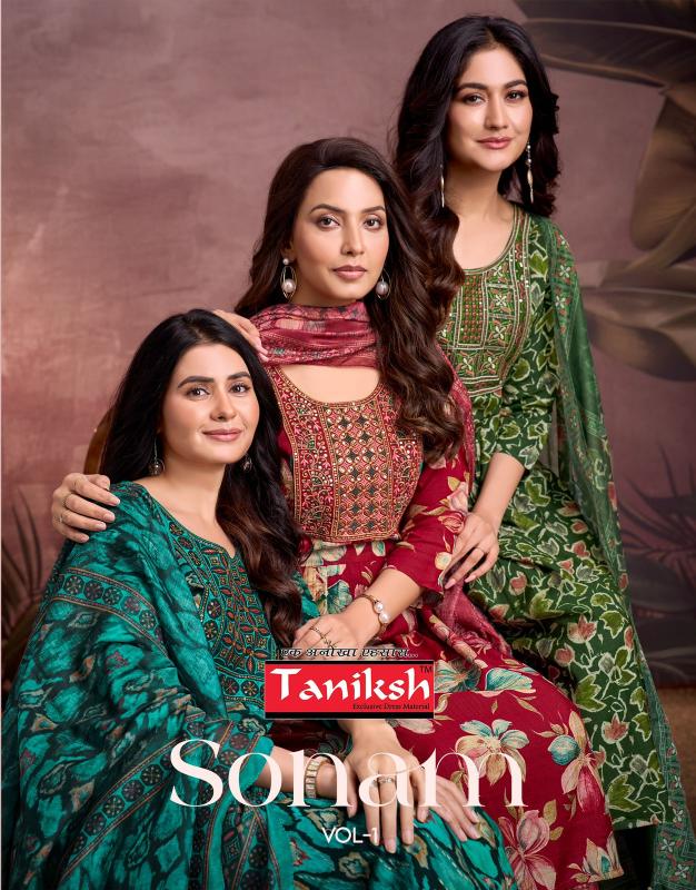 Taniksh Sonam vol 1 catalog anarkali kurtis online india