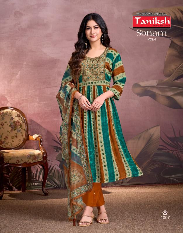 Taniksh Sonam vol 1 catalog anarkali kurtis online india