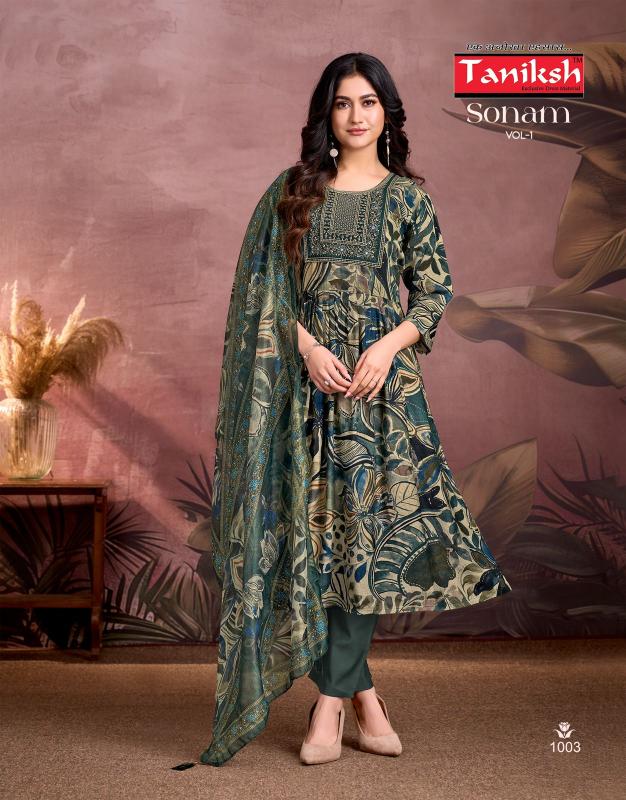 Taniksh Sonam vol 1 catalog anarkali kurtis online india